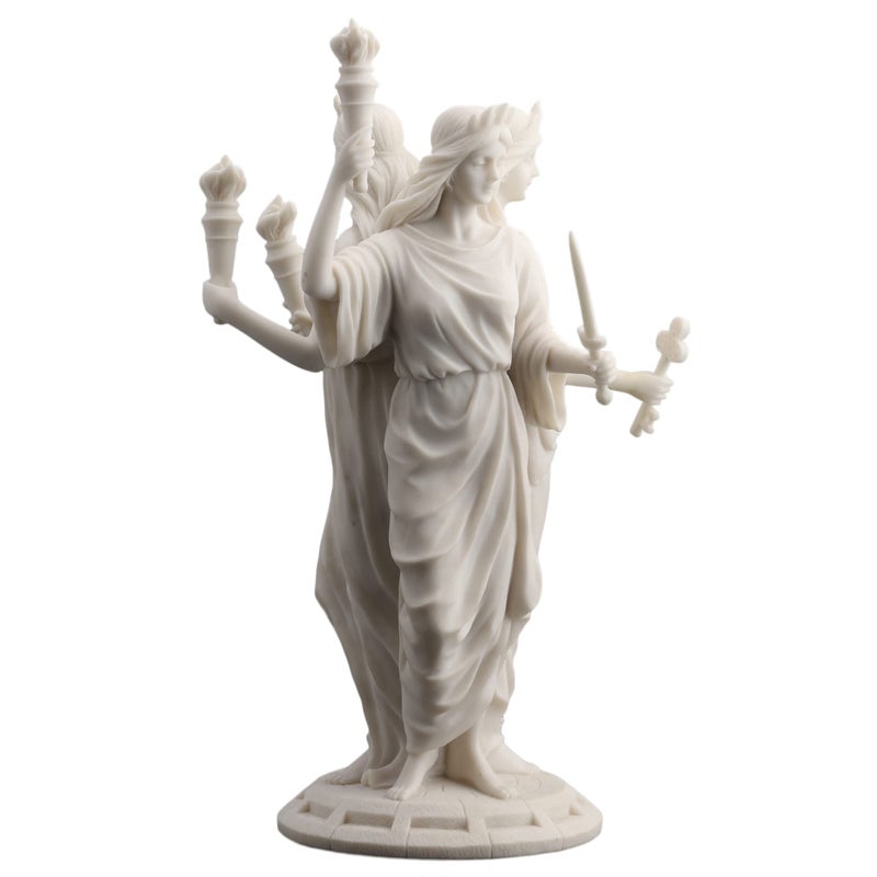 Unicorn Studio Veronese Design 11 3/4 Inch Greek Triple Moon Goddess Hecate Resin Statue Marble Finish - Image 2